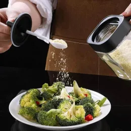 3-dijelni set za kavu i začine s žličicom / Crna