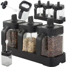 3-dijelni set za kavu i začine s žličicom / Crna