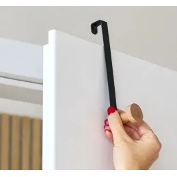 Dizajnerska vješalica za vrata ANGELO S / Crna mat