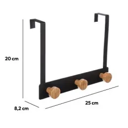 Dizajnerska vješalica za vrata ANGELO L / Crna mat