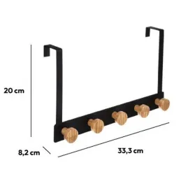 Dizajnerska vješalica za vrata ANGELO XL / Crna mat