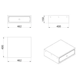 Izvlačivi sef za ladicu SYMPHONY / Crni