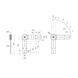 Mehanizam za podesivu naslone za ruke za sofu / Nikal