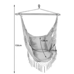 Viseća ljuljačka stolica HAWAI / Siva