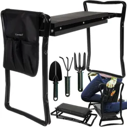 Vrtlarska radna klupa s alatom / Crna