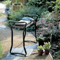 Vrtlarska radna klupa s alatom / Crna