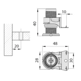 Podesiva nožica za rub INTEGRATO 42 mm