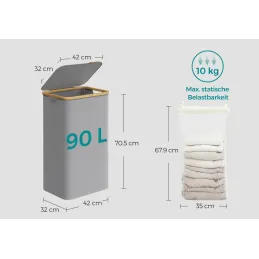 Košara za rublje SOFT 90L / Crna