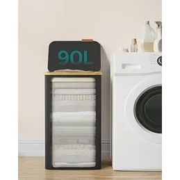 Košara za rublje SOFT 90L / Crna