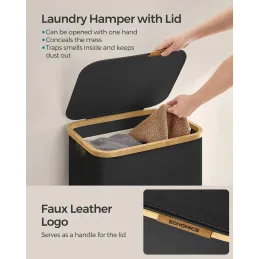 Košara za rublje SOFT 90L / Crna