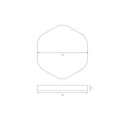 Skriveni bežični punjač 112 mm MAGICO / Crna