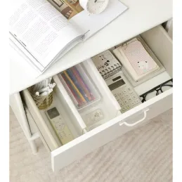 Set od 4 podesiva organizatora za ladicu / Bijelo drvo