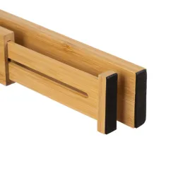 Set od 4 podesiva organizatora za ladicu / Prirodno drvo