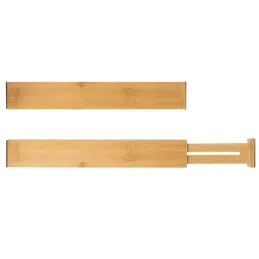 Set od 4 podesiva organizatora za ladicu / Prirodno drvo