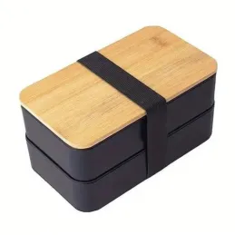 Obedová torba s priborom MICHELIN / Crna - drvo