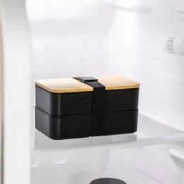 Obedová torba s priborom MICHELIN / Crna - drvo