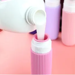 Putni set silikonskih bočica za kozmetiku EMPORA / Ružičasta