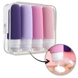 Putni set silikonskih bočica za kozmetiku EMPORA / Ružičasta