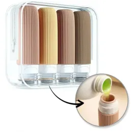 Putni set silikonskih bočica za kozmetiku EMPORA / Zlatna