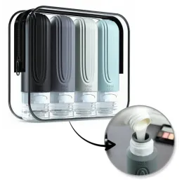 Putni set silikonskih bočica za kozmetiku EMPORA / Crna