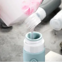 Putni set silikonskih bočica za kozmetiku EMPORA / Crna