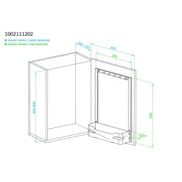 Viseća košara za vrata THANOS / Antracit