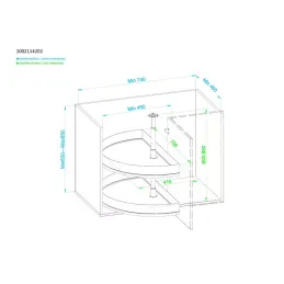 Karusel THANOS 180° puno dno / Antracit