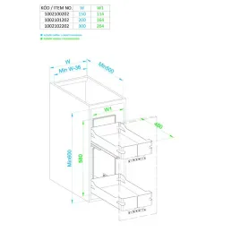 Izvlačna košara THANOS s tihim zatvaranjem / Antracit