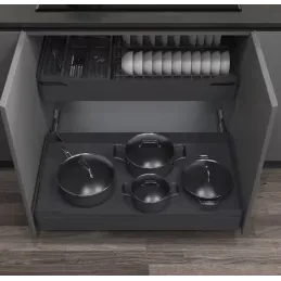 Potpuno izvlačna rešetka THANOS s ublaživačem / Antracit