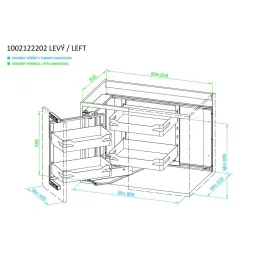 Kutni mehanizam THANOS s ublaživačem / Antracit