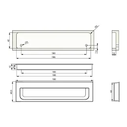 Ugradbena ručkica TALIA / Bijela mat
