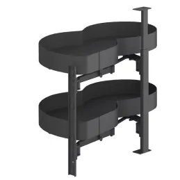 Kutna izvlačna polica THANOS s ublaživačem / Antracit