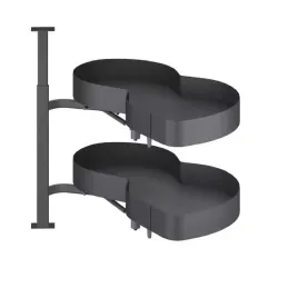 Kutna izvlačna polica THANOS s ublaživačem / Antracit