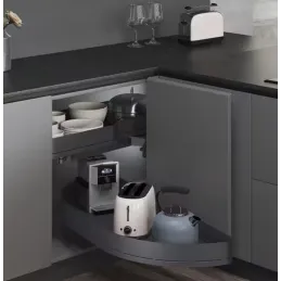 Kutna izvlačna polica THANOS XXL s ublaživačem / Antracit