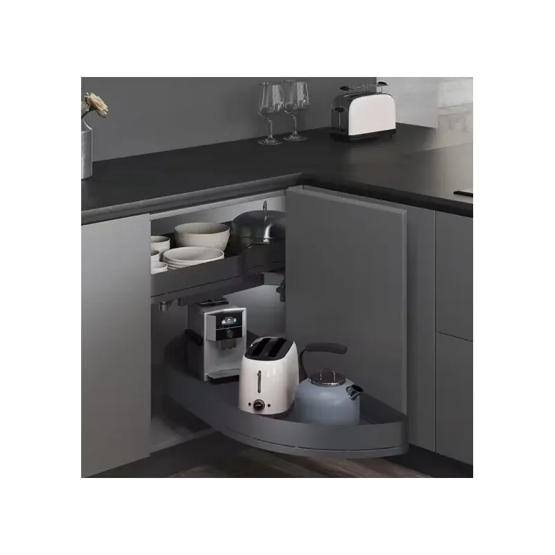 Kutna izvlačna polica THANOS XXL s ublaživačem / Antracit