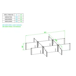 Pregrade za potpuno izvlačivu rešetku THANOS / Antracit