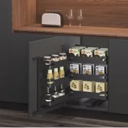 Koš za hranu s blagim zatvaranjem i košem za vrata THANOS / Antracit