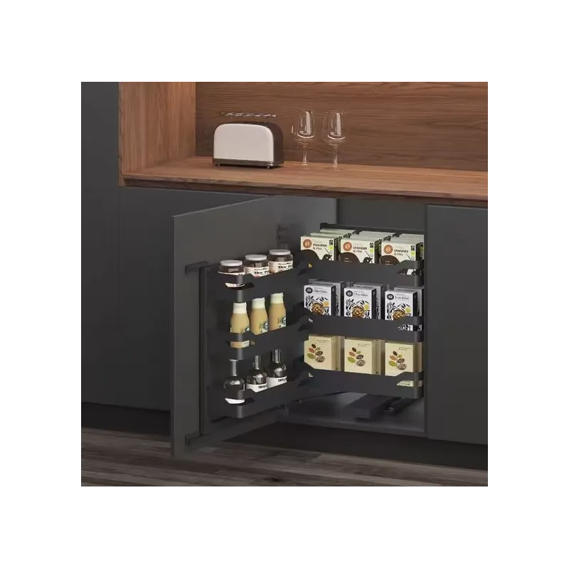 Koš za hranu s blagim zatvaranjem i košem za vrata THANOS / Antracit