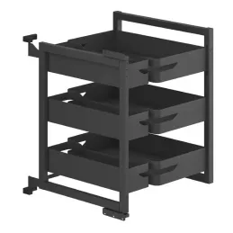 Koš za hranu s blagim zatvaranjem i košem za vrata THANOS / Antracit