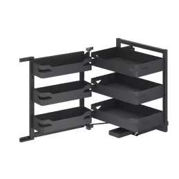 Koš za hranu s blagim zatvaranjem i košem za vrata THANOS / Antracit