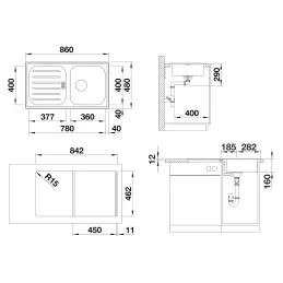 Nerđajući sudoper Blanco TIPO 45 S Compact