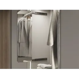 Izvlačno i okretno ogledalo za ormar QUARTZ / Aluminij