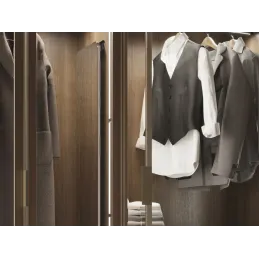 Izvlačno i okretno ogledalo za ormar QUARTZ / Aluminij