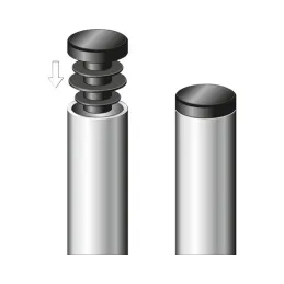 Zatvarač rupe 20 mm - 10 kom / Crna