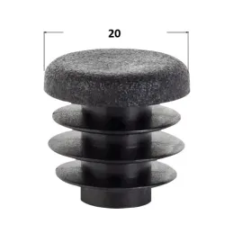 Zatvarač rupe 20 mm - 10 kom / Crna