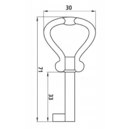 Ukrasni ključ GOTIC / Crna patina