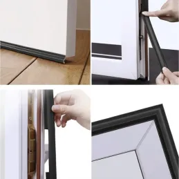 Samoljepljiva brtva za prozore i vrata 4000 mm / Crna