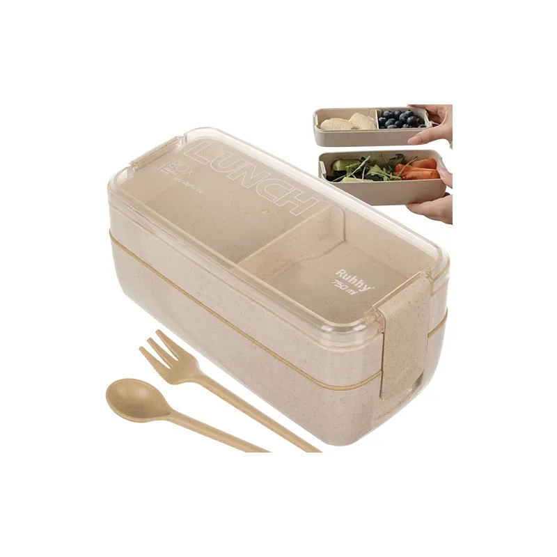 Kutija za doručak s priborom EAT / Krem