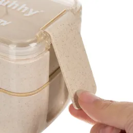 Kutija za doručak s priborom EAT / Krem