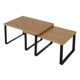 Set 2 komada kuhinjskih odlagališnih polica STAND / Crna - drvo